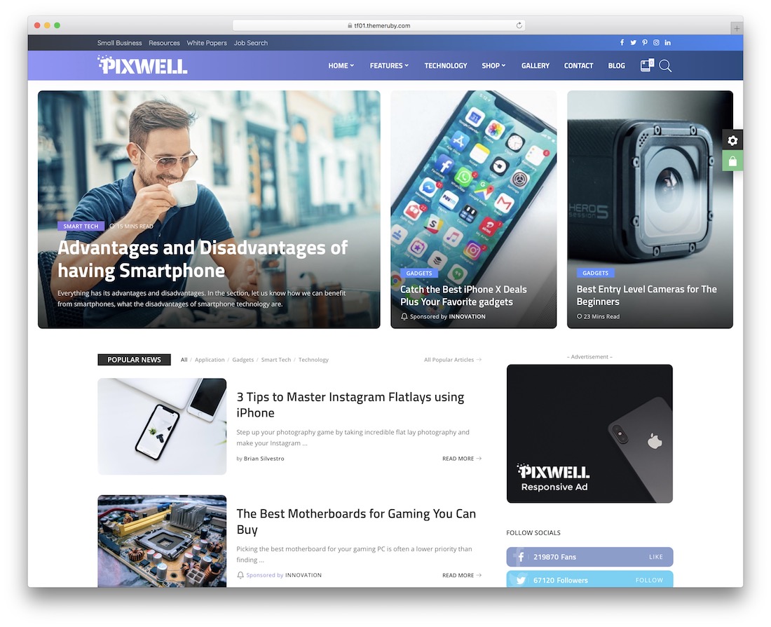tema wordpress berita teknologi pixwell