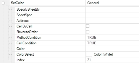  Next I set a color index using the ColorSelect property. Using an index on your views allows you to update multiple places that color value is used in a single place.