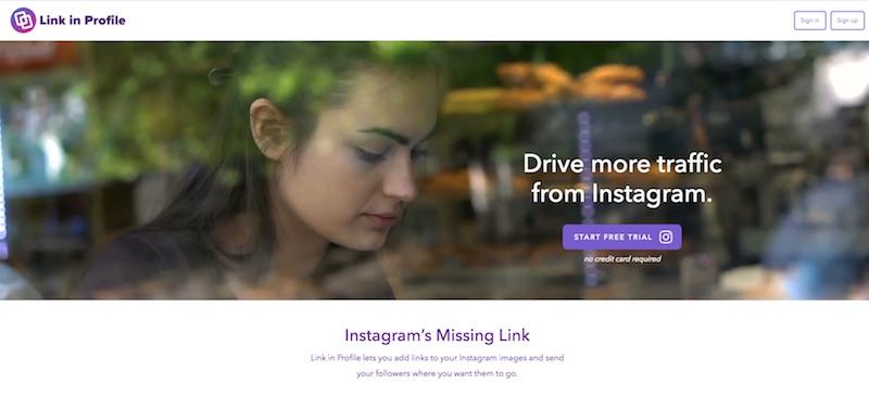 Enlace en el perfil: plataforma de marketing de Instagram