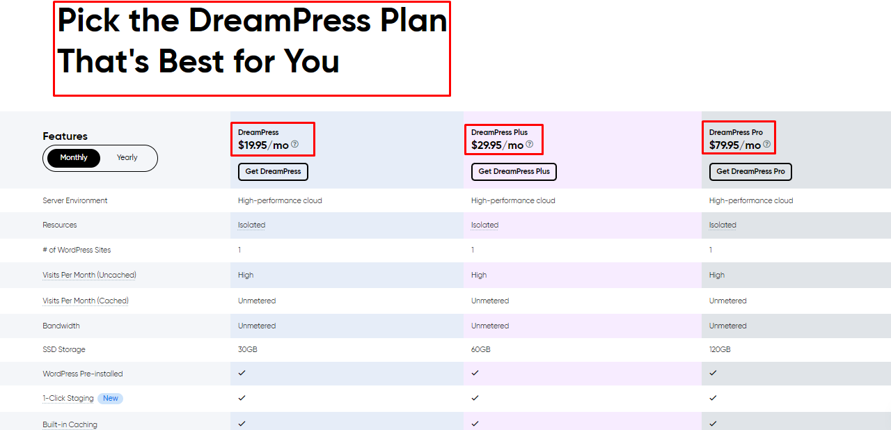 DreamHost Managed WordPress Hosting Price 