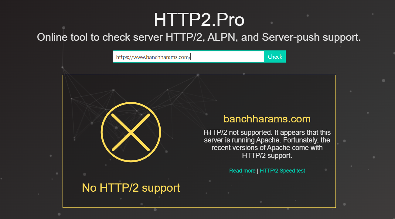 Online tool to check HTTP2 support