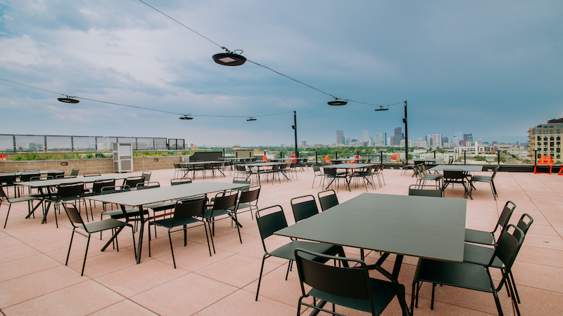The Red Barber restaurant rooftop view