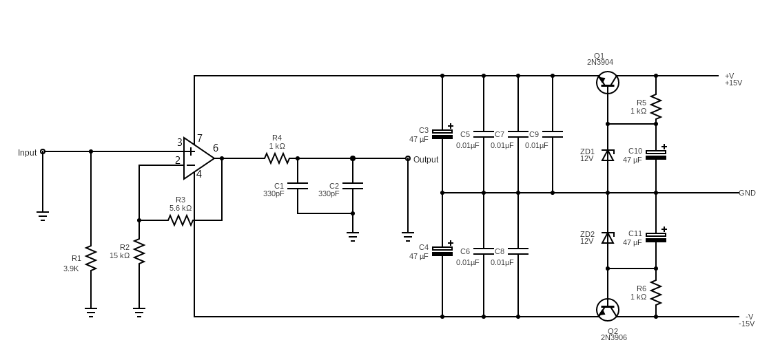 Noise Filter Circuit Improving the Sound on your Listening Device Circuit Diagram