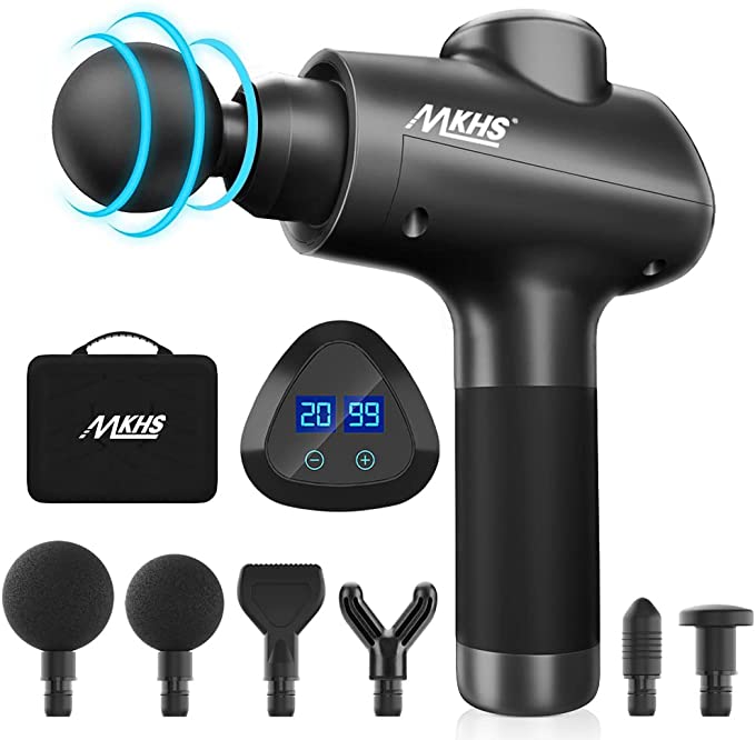 Massage Gun Deep Tissue - Power Percussion Muscle Massager Gun for Athletes Back Pain Relief and Recovery, Percussion Chiropractor Massager 20 Speed Vibration Rechargeable Portable Drill Massage