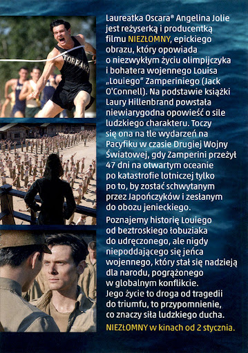Tył ulotki filmu 'Niezłomny'
