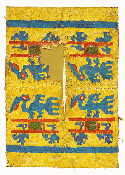 Feathers in Pre-Columbian Art:<em>Tabard with pelicans</em>, A.D. 1200–1470, Metropolitan Museum of Art, New York, NY, USA.