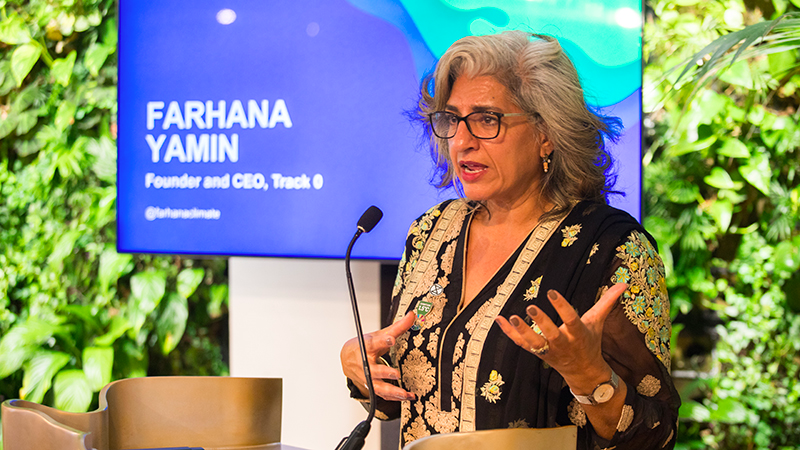 Too late for red tape on climate action, says Farhana Yamin