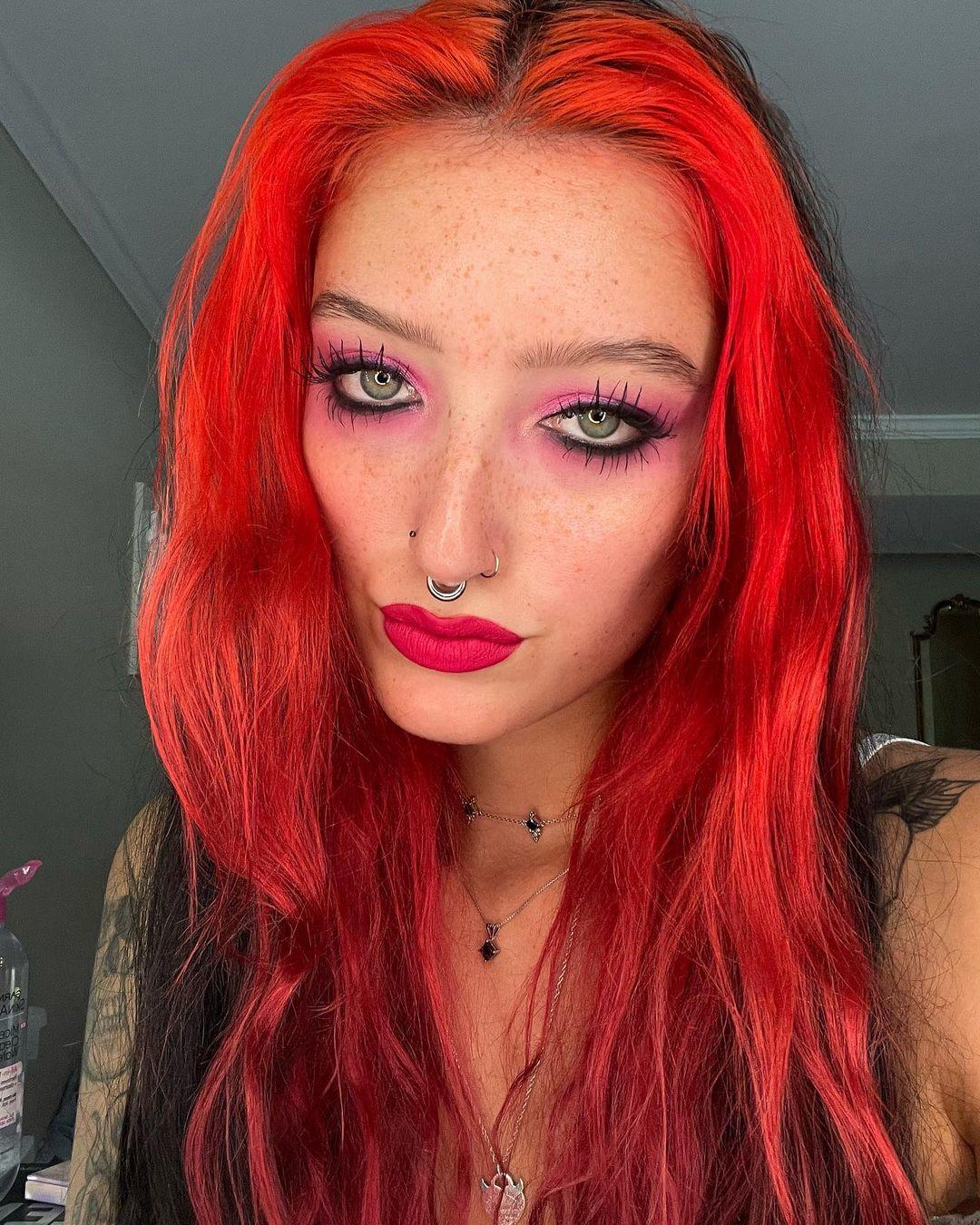 Pretty in Pink Goth Makeup