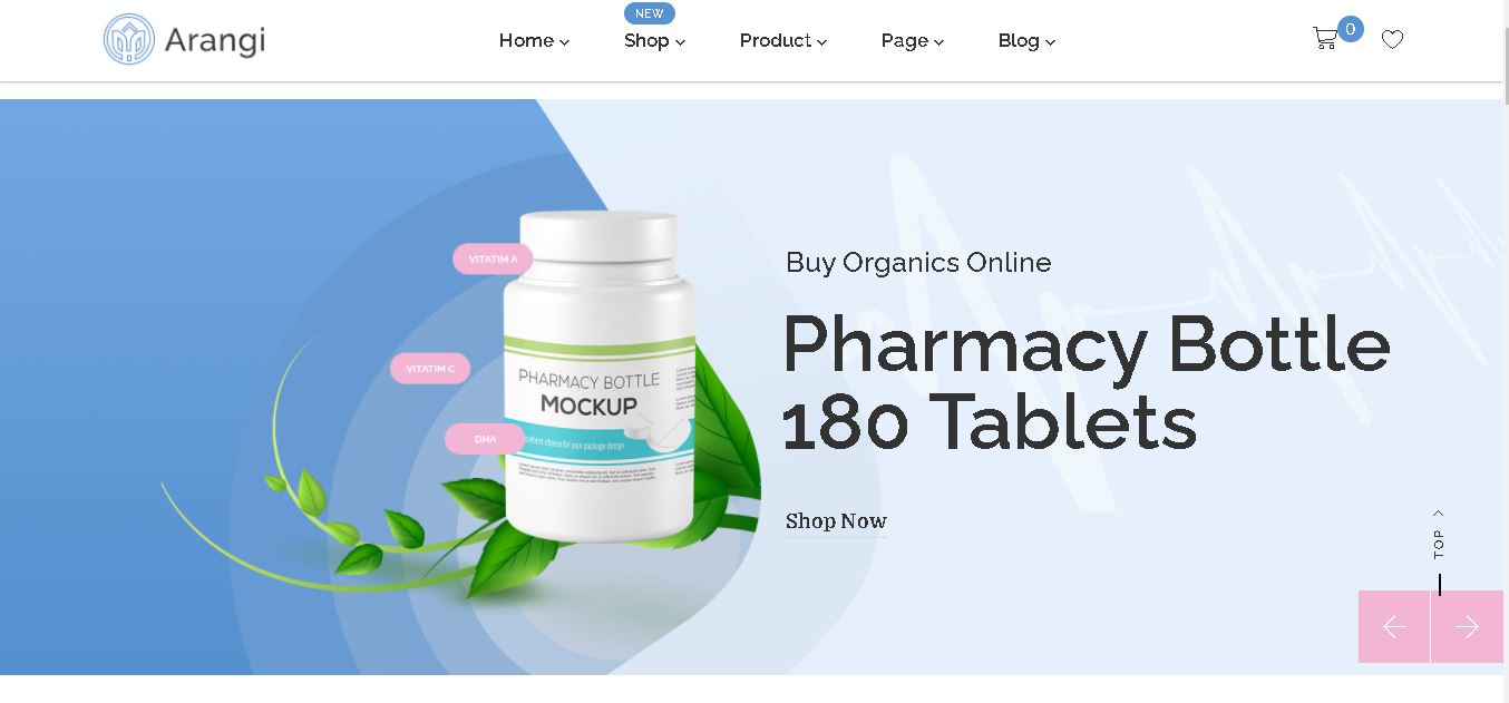 Magento pharmacy theme Arangi