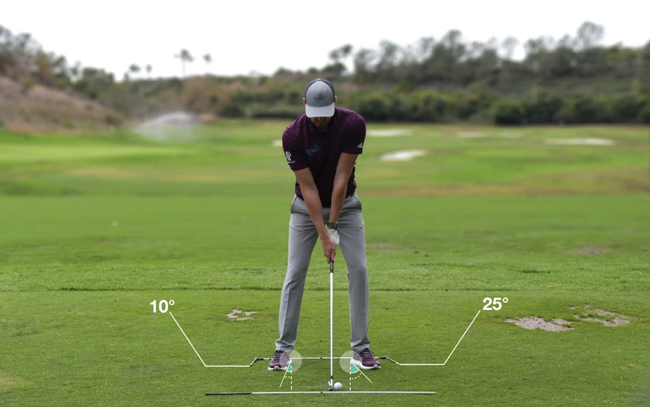 Arms at beginning of golf swing