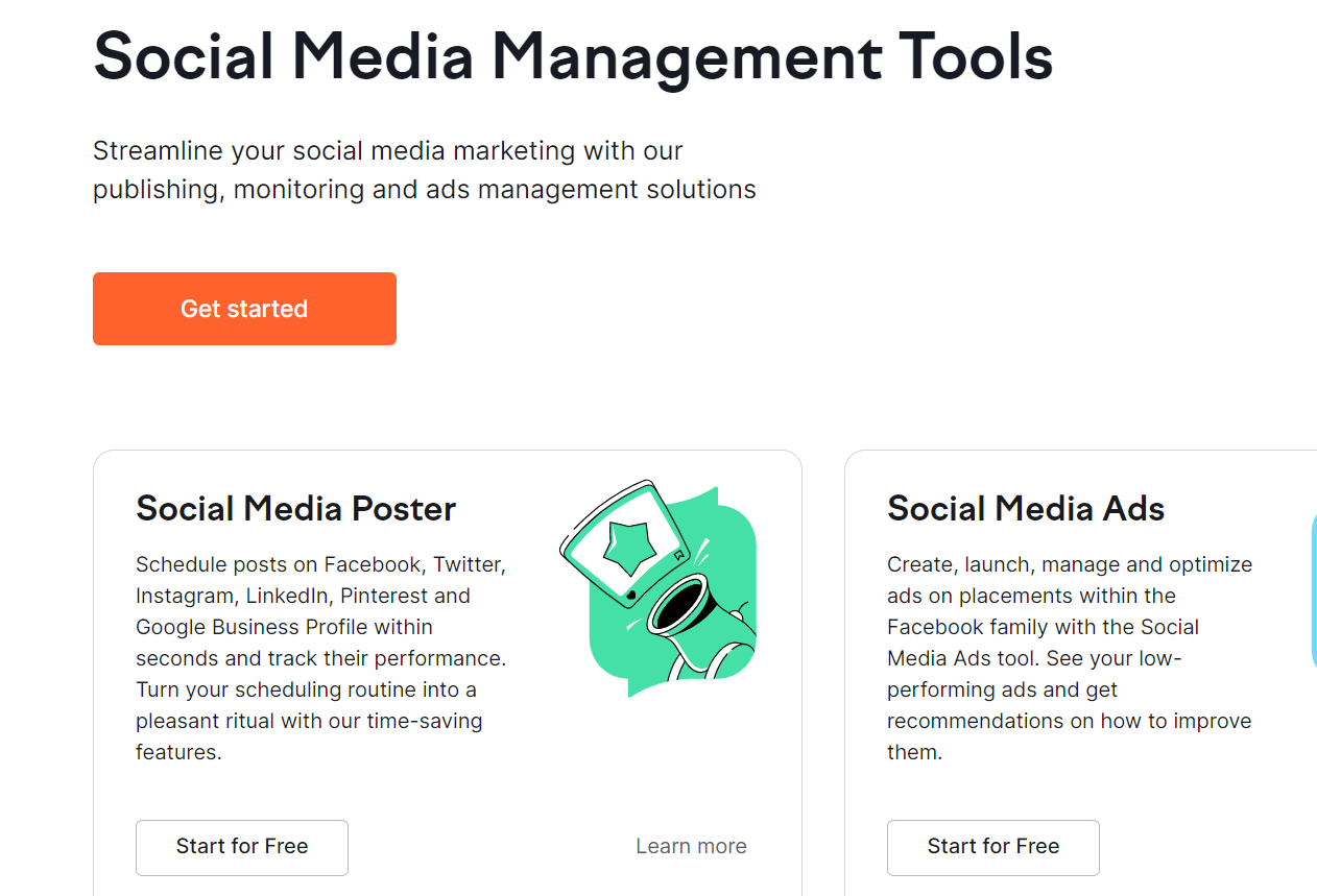 Semrush social media marketing tools