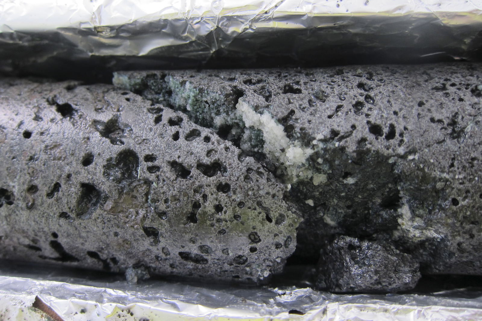 CO2 solidified into rock