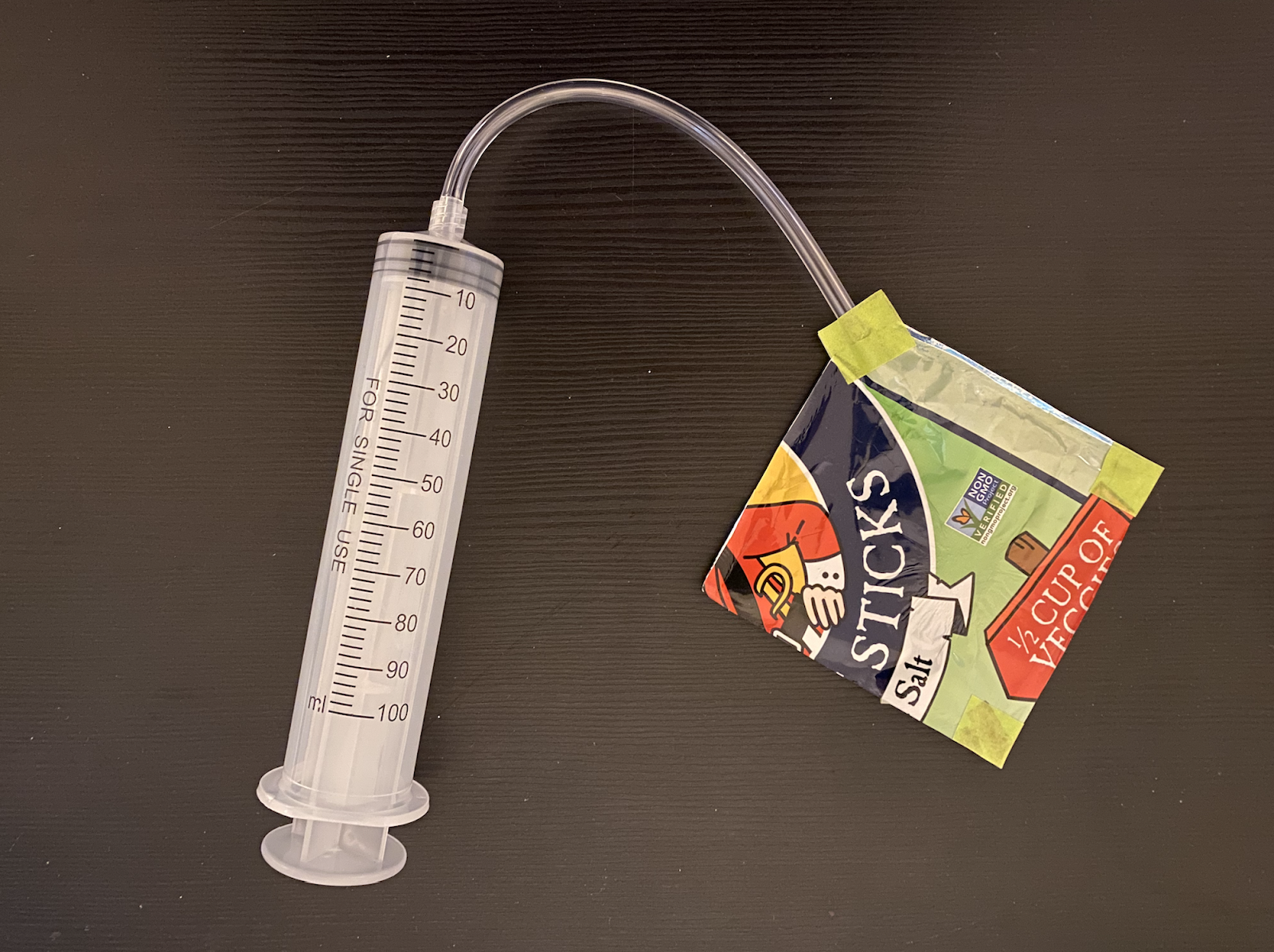 Safety tip: Discourage using straws by more than one person. Syringe pumps and tubing can fill / empty the air in your inflatable examples without the use of straws. 