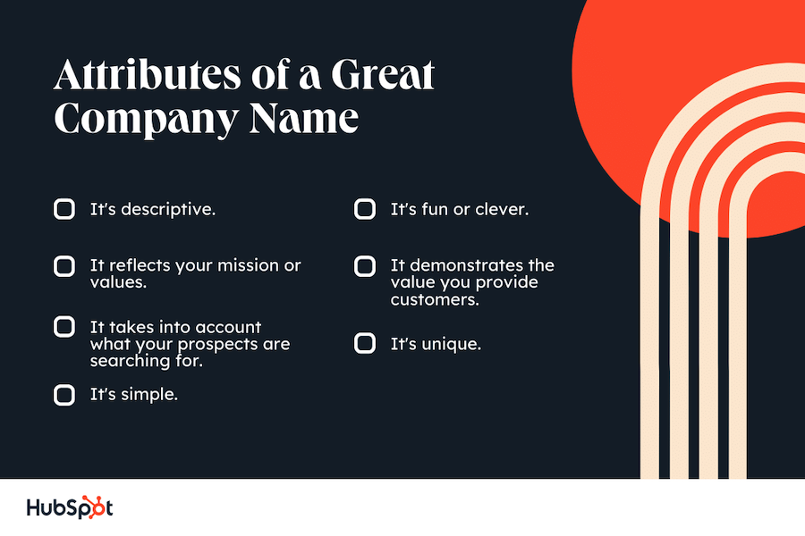 7 attributes of a great company name