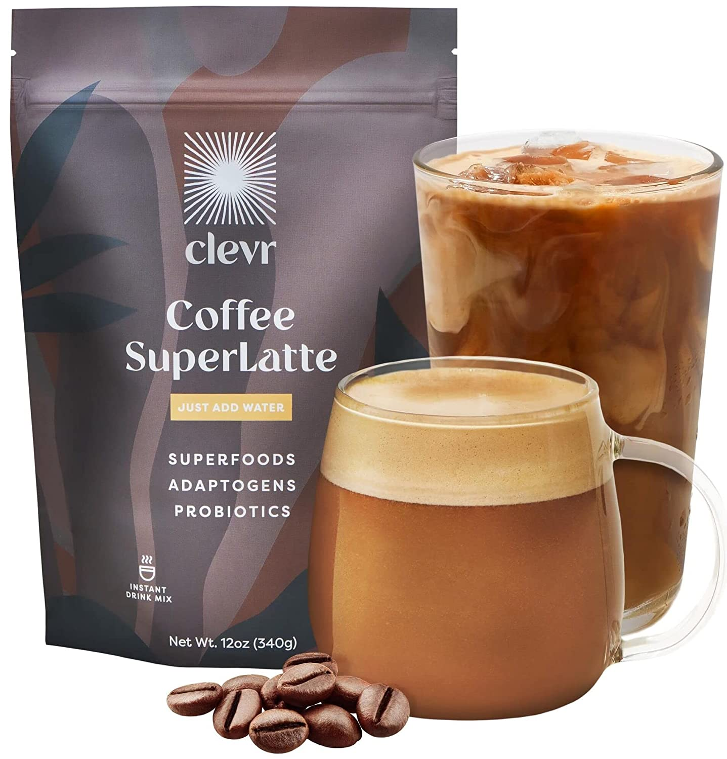 
Clevr Blends Instant Coffee Latte 12 Oz Bag