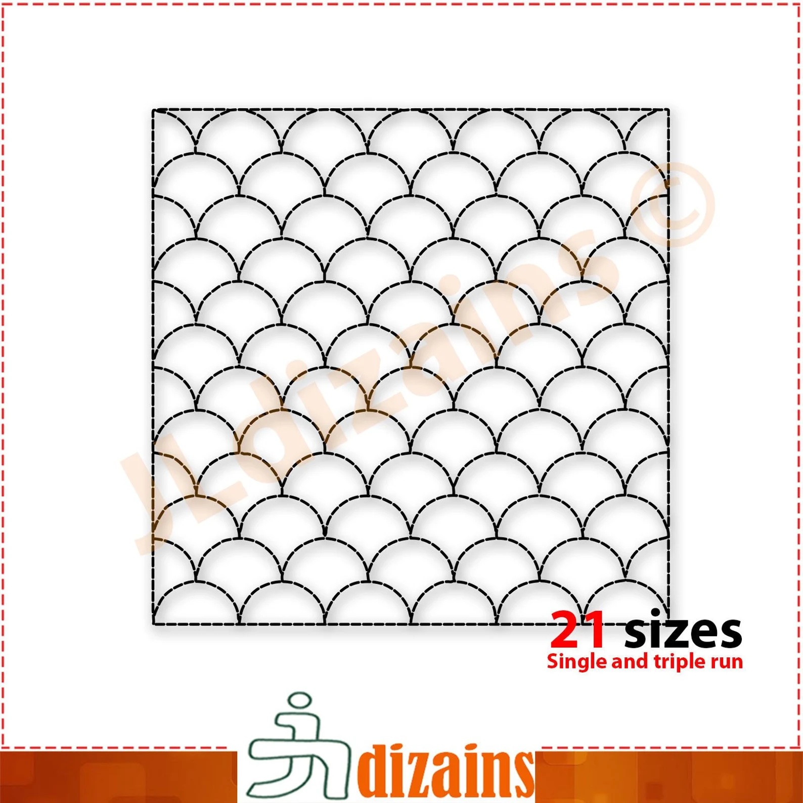 fish scales machine embroidery designs for quilting