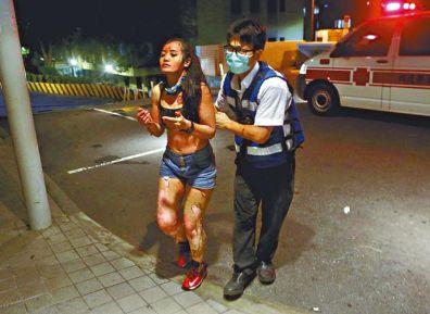 亚洲最大水上彩色派对爆炸 台200人陷火海恍如炼狱