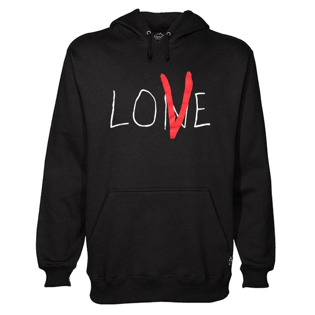 Vlone 'Lone Love' NYC Red on Black Hoodie (BSM)