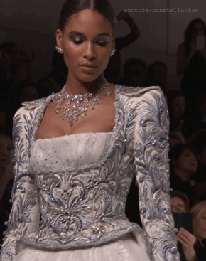 A Sky Full Of Sequins • Cindy Bruna at Guo Pei Haute Couture ...
