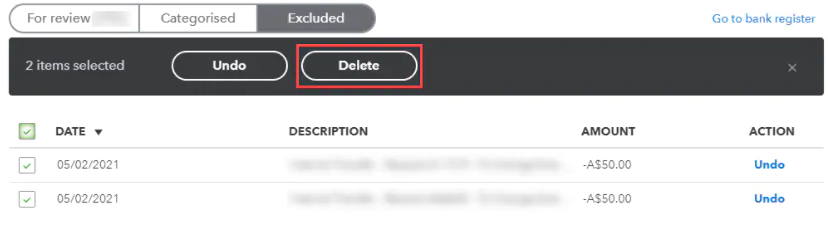 Go to the Exclude tab tick mark the box Then Click Delete