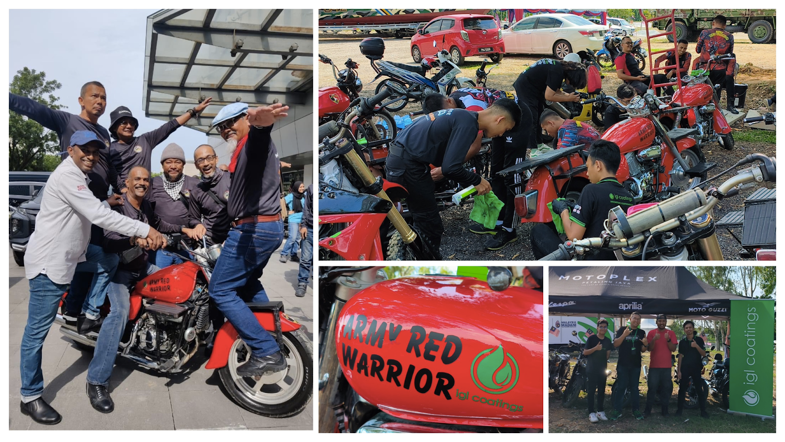Army Red Warriors' Bike being detailed by our IGL Team 