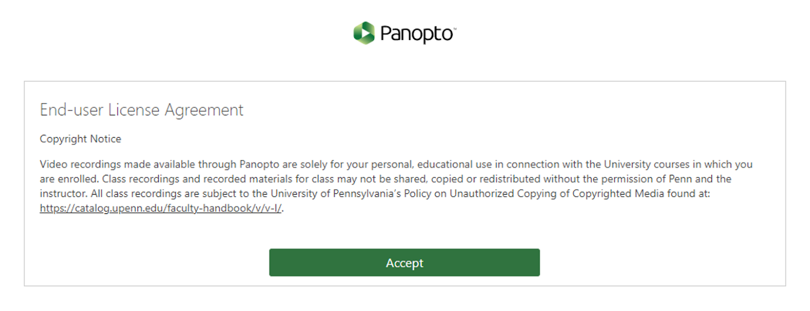 Panopto End-user License Agreement