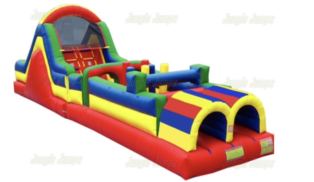 Colorful Slide Obstacle Course - Jungle Jumps