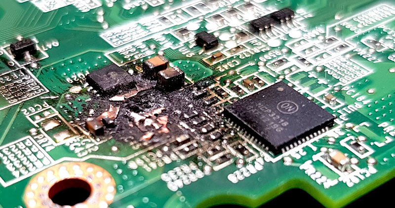 A damaged electronic technology 
