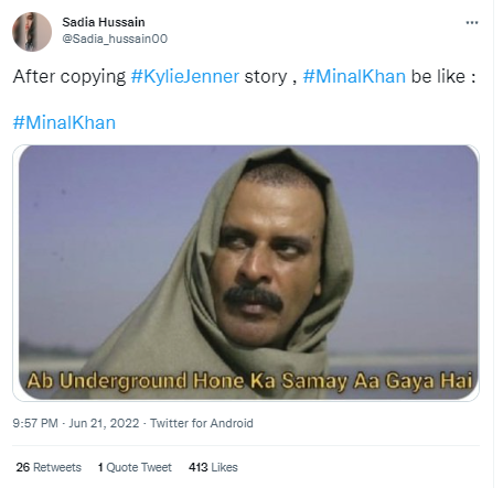 minal khan trolling