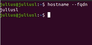 Comando hostname --fqdn no terminal Linux