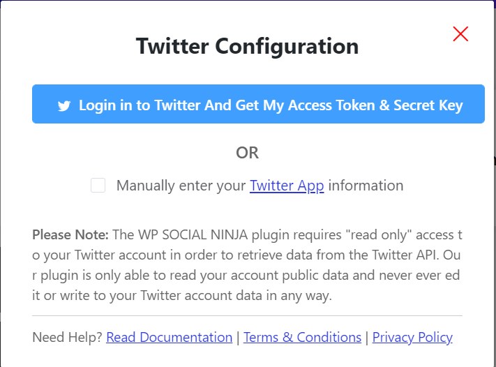 wp social ninja twitter configuration