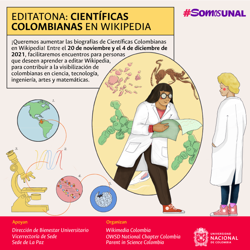 Editatona: científicas colombianas en Wikipedia