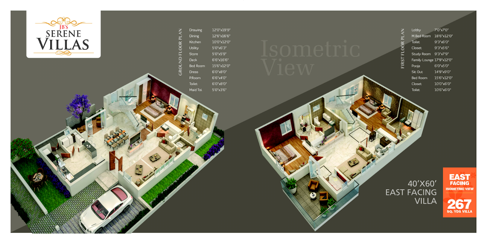 Jb  serene villas ground floor plan