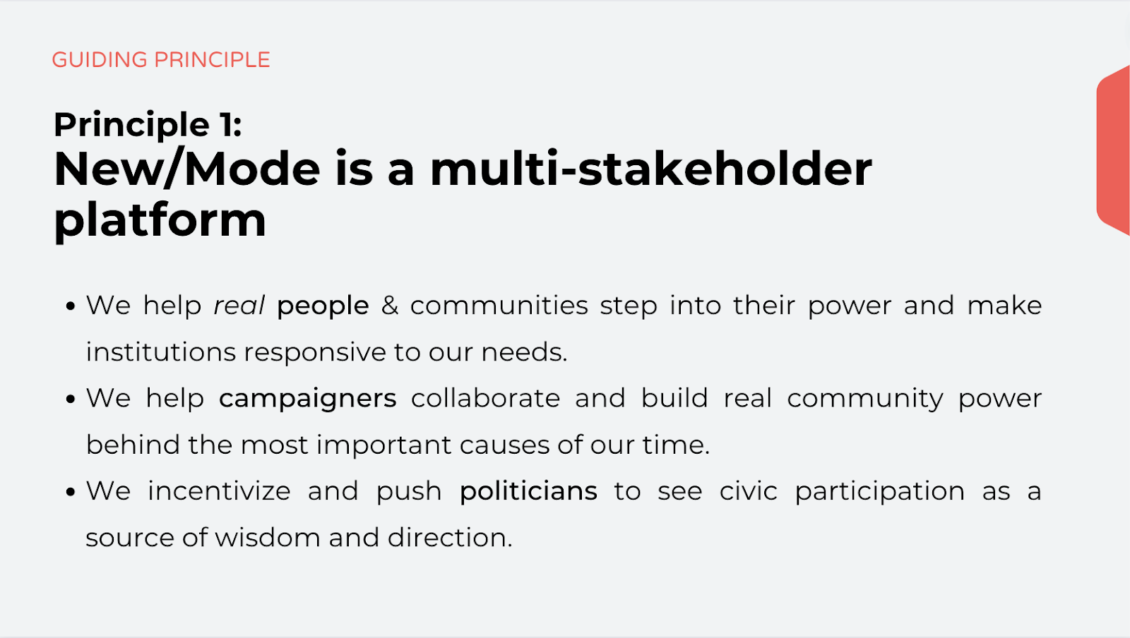 New/Mode is a multi-stakeholder platform