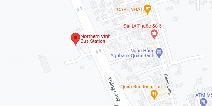 Điểm đón/trả khách tại Vinh