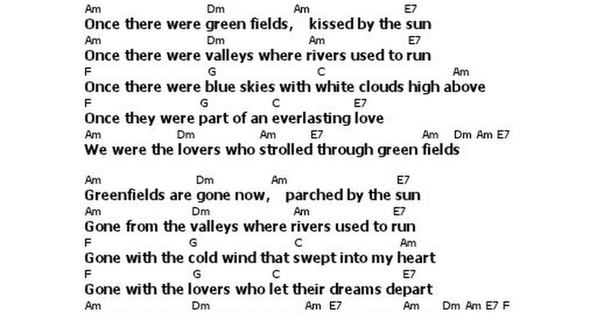 Lyric & Chord - Green Fields - The Brothers Four.pdf - Google Drive