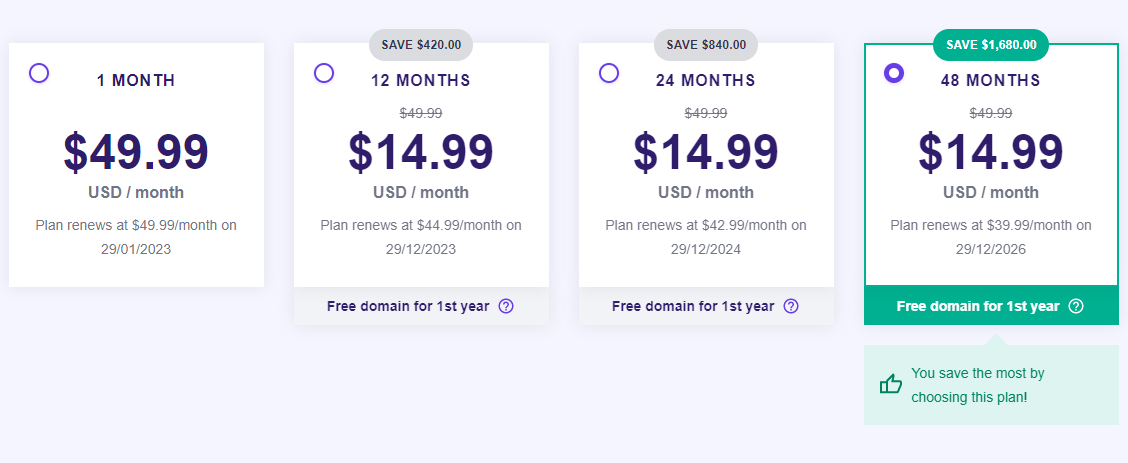 Types of Hostinger agency hosting plans