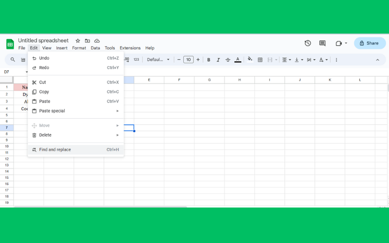 How to Search on Google Sheets