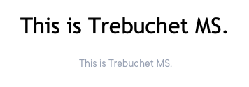 Esta é a Trebuchet