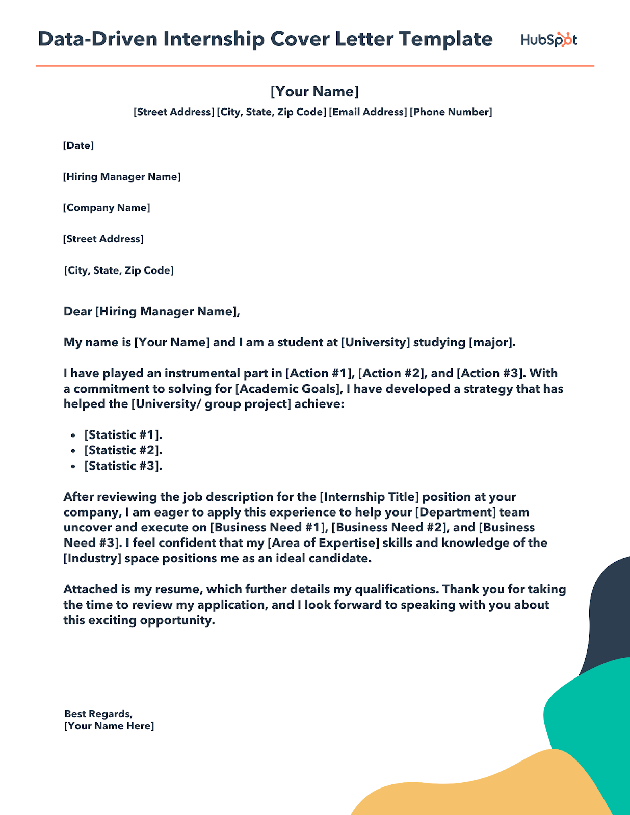 cover letter for internship data science