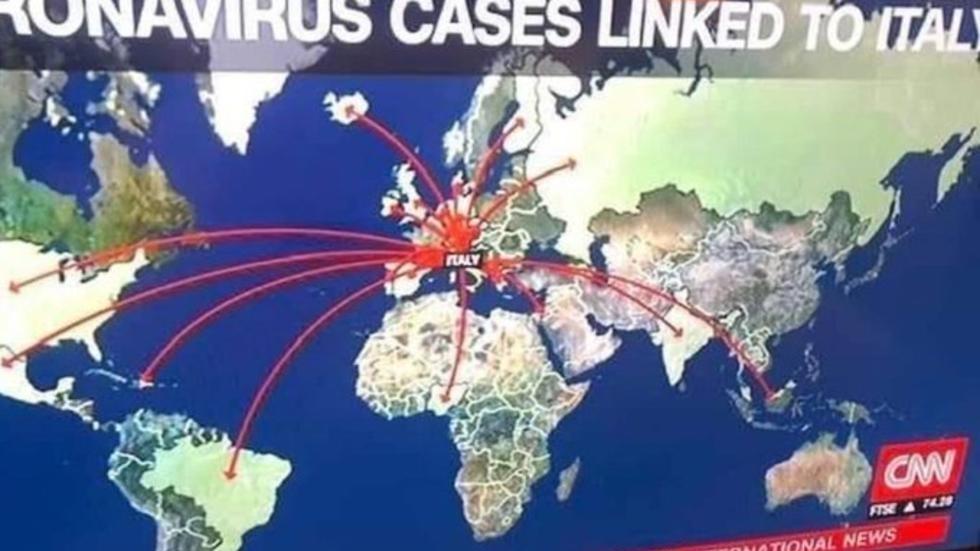 cette carte de CNN a fâché tout rouge l'Italie