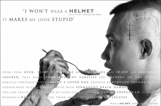 This fear appeal calls for the viewers to wear a helmet—an action proven to avert the threat and one that viewers can easily do to avert the threat themselves.