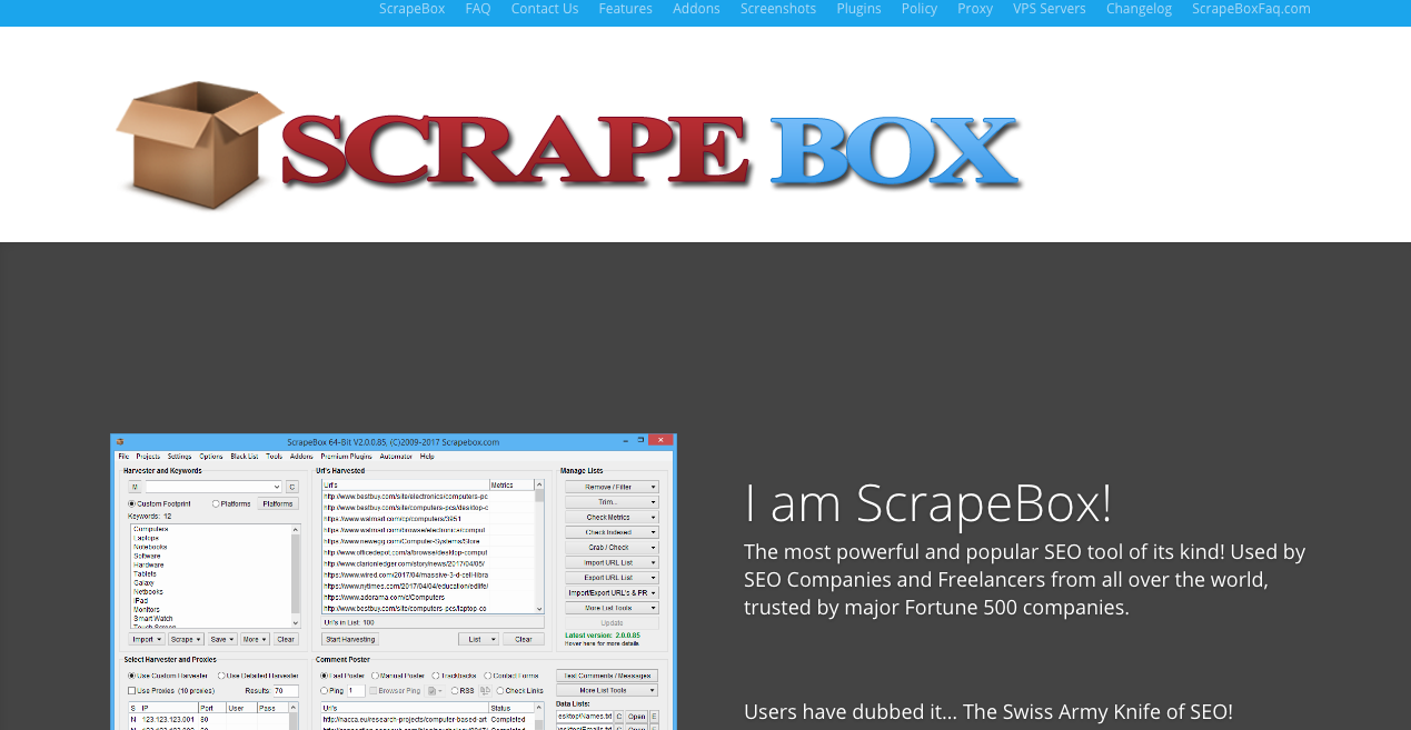 Scrapebox Homepage