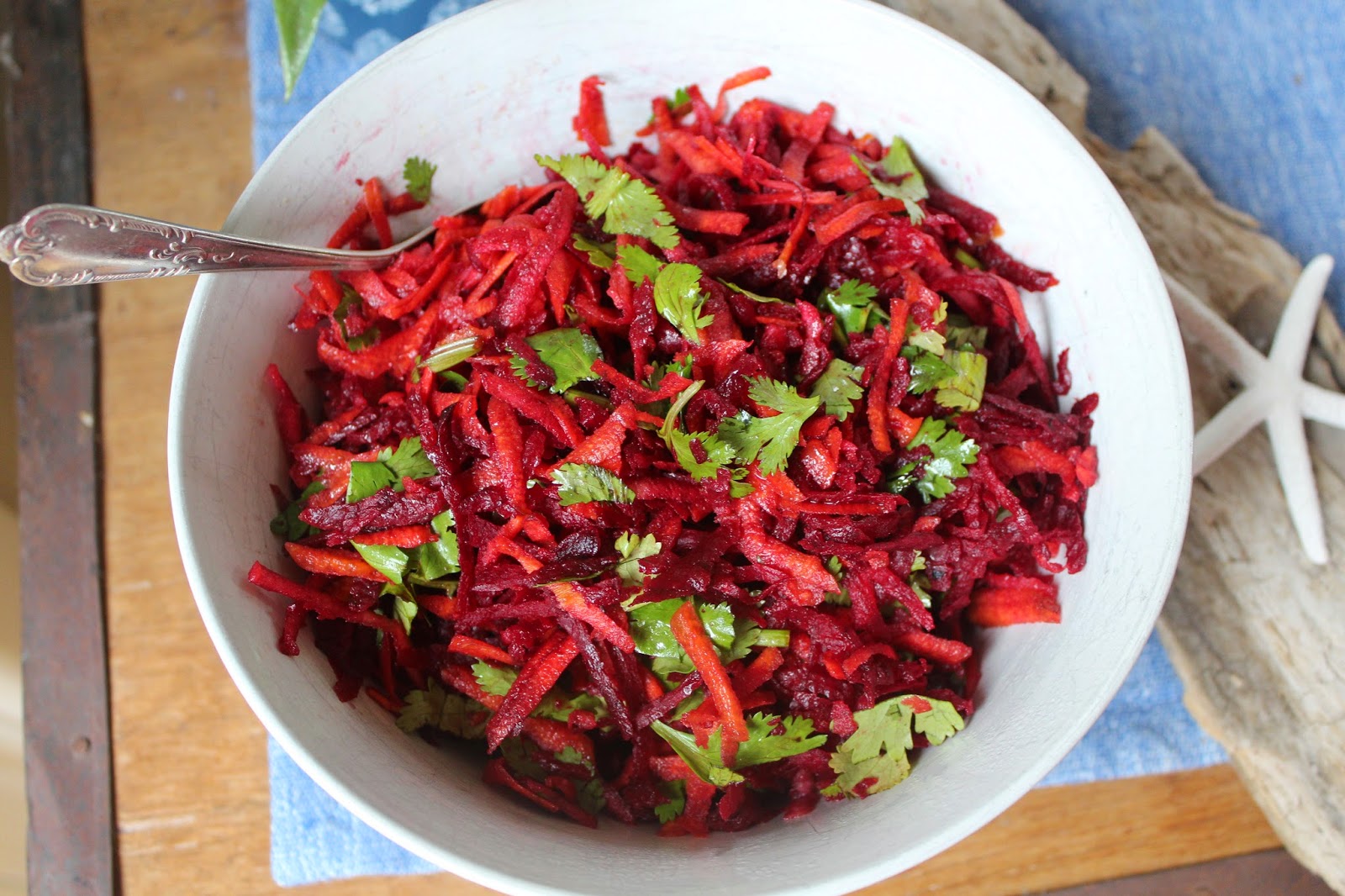 Beetroot and Carrot Salad with Corriander.JPG