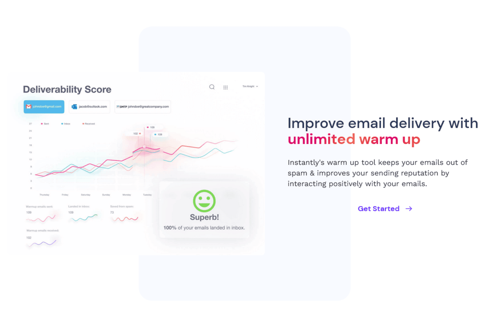 email warmup with Instantly.ai