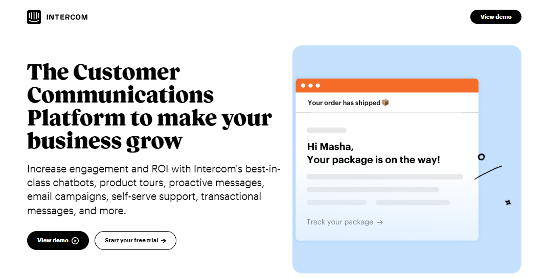 Contoh Landing Page Terbaik: Intercom