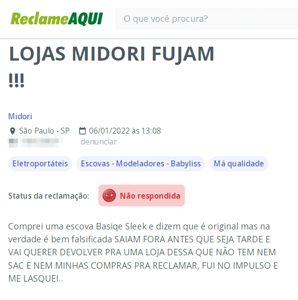 lojas virtuais falsas lojas midori