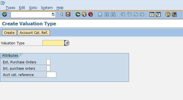 SAP Split Valuation entry