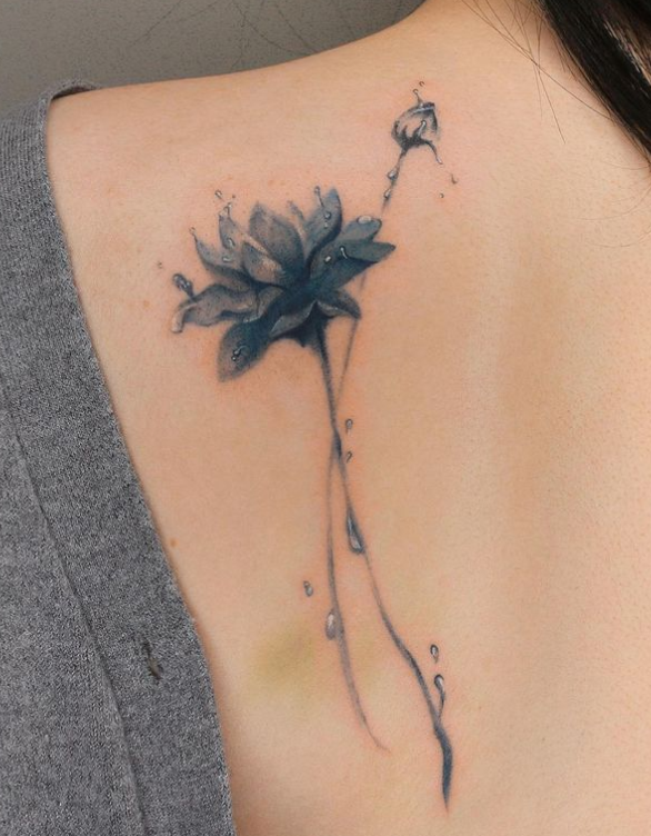 Water Incredible Lotus Flower Tattoo Designs