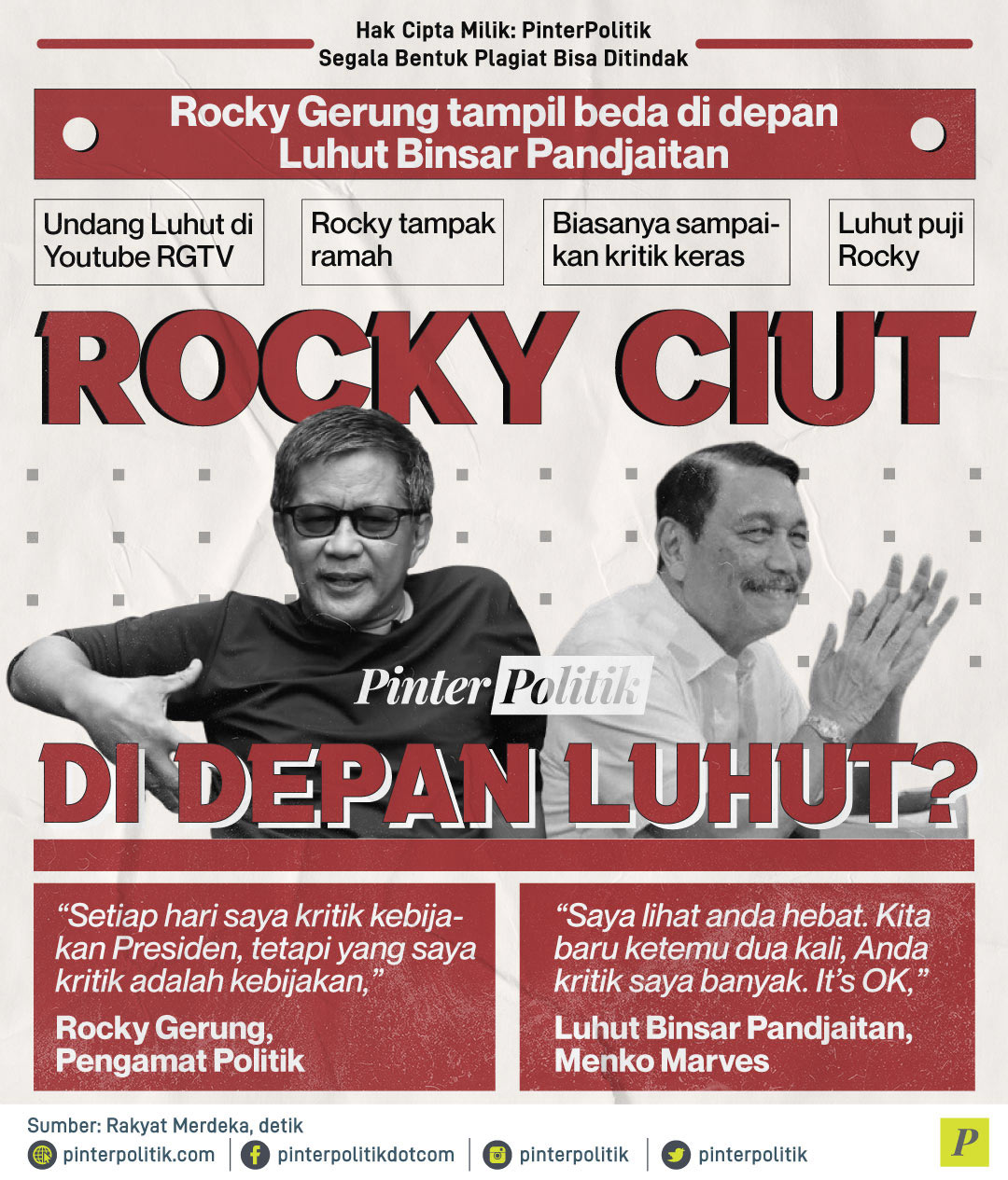 Rocky Ciut di Depan Luhut